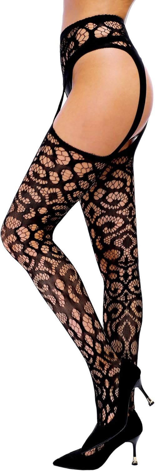 6 Pairs Women Fishnet Thigh-High Stockings Tights Suspender Pantyhose Stockings for Valentine's Day at  Women’s Clothing store