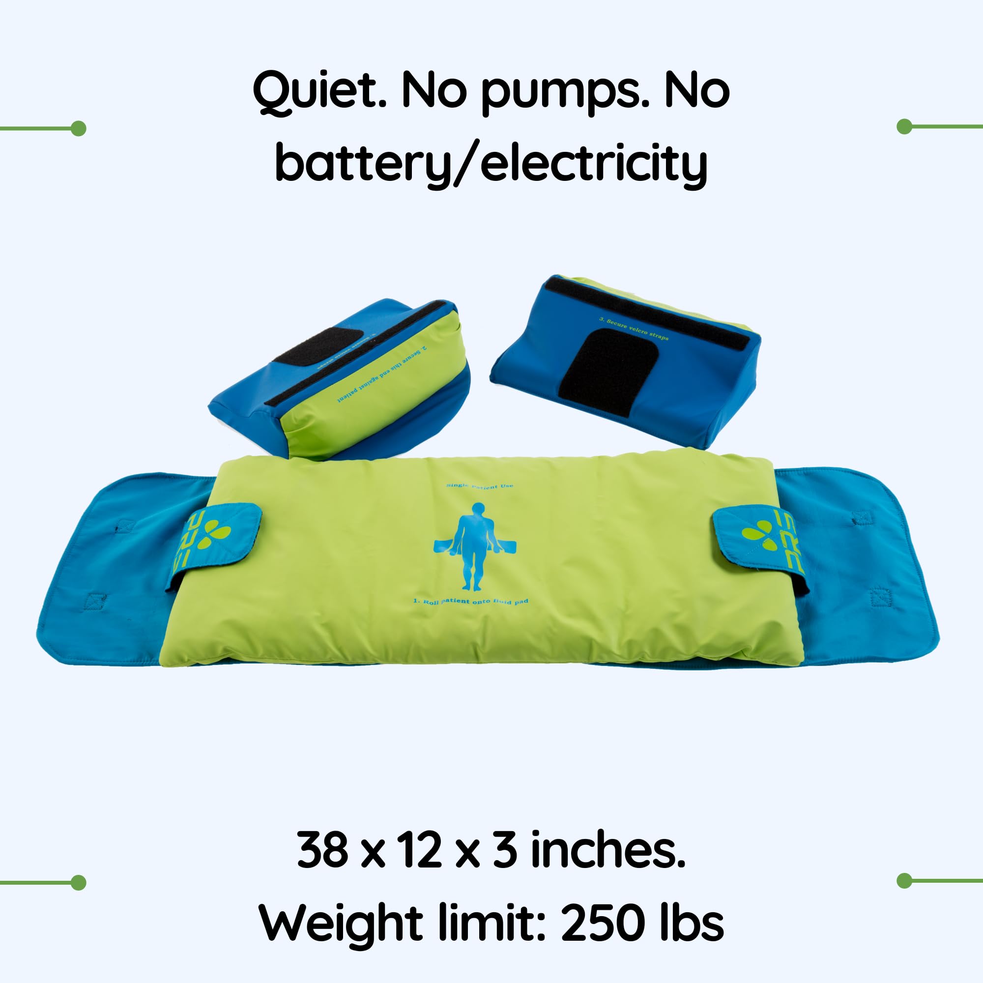 PRS Medical | PURAP Bedsore Mattress Pad - Pressure Sore Prevention & Treatment - Pressure Relief Fluid 3D Flotation Technology - 38 x 12 x 3 inches