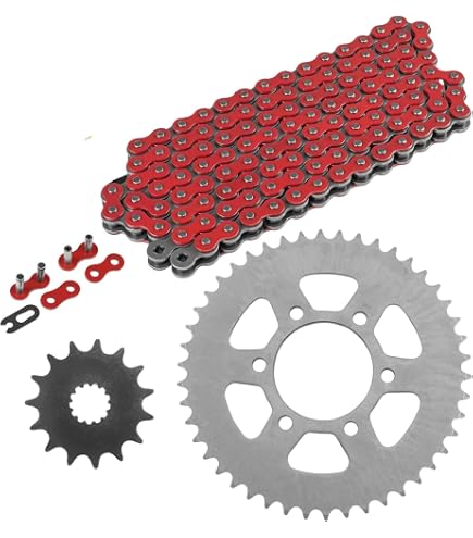 Amazon.com: Caltric Red Drive Chain And Sprocket Kit Compatible