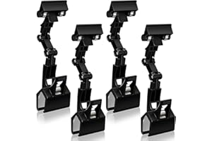XINYUICEAN 4 Pcs Adjustable Document Holder Clips, Flexible Double Head Foldable Rotatable Copy Paper Holder for Computer Mon