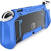 Mumba Dockable Case for Nintendo Switch OLED 2021, [Blade Series] TPU Grip Protective Cover Accessories Compatible with Nintendo Switch OLED 7 Inch and Joy-Con Controller (Navy)