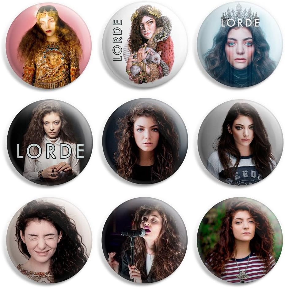 Lorde Pinback Buttons Pin Badges 1 Inch (25mm) - Pack of 9