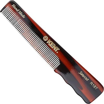 Kent Brushes A R18T Fine Toothed Pocket Hair Comb 138mm Wet Dry Hair