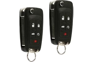 USAREMOTE 2 Key Fob fits 2010-2017 Buick Allure Encore Lacrosse Regal Verano/Chevy Camaro Cruze Equinox Impala Malibu Sonic/GMC Terrain Keyless Entry Remote Flip 2010 2011 2012 2013 2014 2015 2016 2017