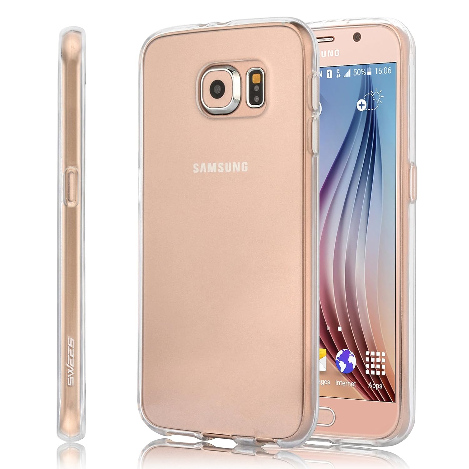 3 In 1 Ultra Thin Pc With Bear Ring Hard Cover Case Phone 