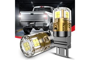 LASFIT 3157 LED Reverse Lights Fit for 1999-2013 Silverado 1500 2500 3500 HD, Bright 6000K White Backup Bulbs, 3156 3047 4114 4157 Sockets, Back Up DRL Replacement, 2PCS