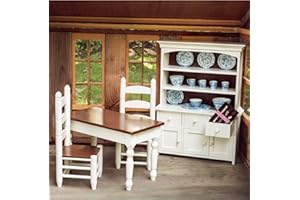 The Queen's Treasures 18 in Doll Furniture and Accessories, 29 Pc Furniture Fully Dining Room Set, Includes Table & Chairs, Hutch, Dishes and Flatware, Compatible with American Girl Kitchen Furniture