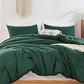 ROSGONIA King Size Comforter Set Emerald Green, 3pcs (1 Boho Dark Forest Comforter & 2 Pillowcases), All Season Blanket Lightweight Bedspreads Quilt