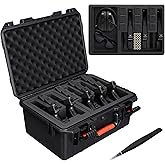 CVLIFE Gun Cases for Handguns, 18" Pistol Case Holds Multiple Handguns/Mags/Bullets, Hard Shell Pistol Case Heavy Duty Firearm Case for Range Trips, Waterproof & Shockproof Handgun Case