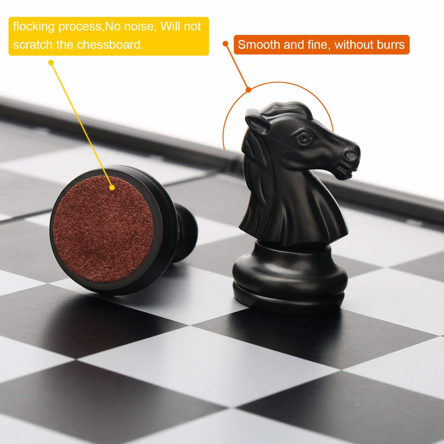Magnetic Travel Chess Set with Folding Chess Board Educational Toys for Kids and Adults, 2 players