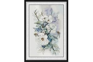 CROSSDECOR Stamped Cross Stitch Kits for Beginners- Full Set of Blooming Heather Embroidery for Adults,11 CT 3 Strands DIY Patterns Counted Arts Craft 13×18 inch