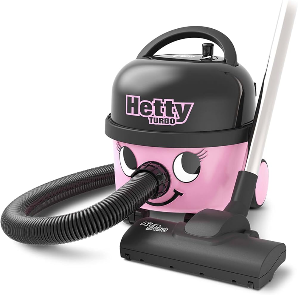 Numatic Hetty Turbo Cylinder Vacuum HET160T 6L 620W TriTex Filtration Pink