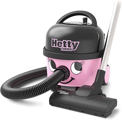 Numatic Hetty Turbo Cylinder Vacuum HET160T 6L 620W TriTex Filtration Pink