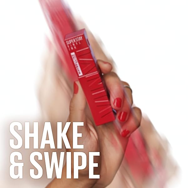 MAYBELLINE SUPER STAY VINYL INK LONGWEAR NO-BUDGE LIQUID LIPCOLOR MAKEUP, HIGHLY PIGMENTED COLOR AND INSTANT SHINE, CHEEKY, ROSE NUDE LIPSTICK, 0.14 FL OZ, 1 COUNT