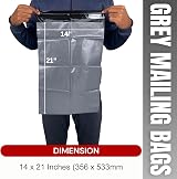 JeeJaan 20 Large Grey Parcel Bags 14x21 356x533mm Self Adhesive Waterproof view 2