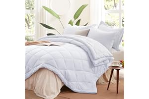 SunStyle Home Twin Comforter - White Down Alternative Bedding Comforters Twin Size, All Season Duvet Insert, Lightweight Bed Kids Comforter Soft Twin Size(66"x86"), Only Comforter