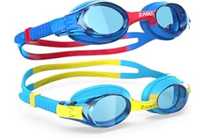 ZABERT K20 Swimming Goggles for Kids Girls Boys Age 3-10 Years Old, Anti-fog 100% UV Protection with Travel Bag