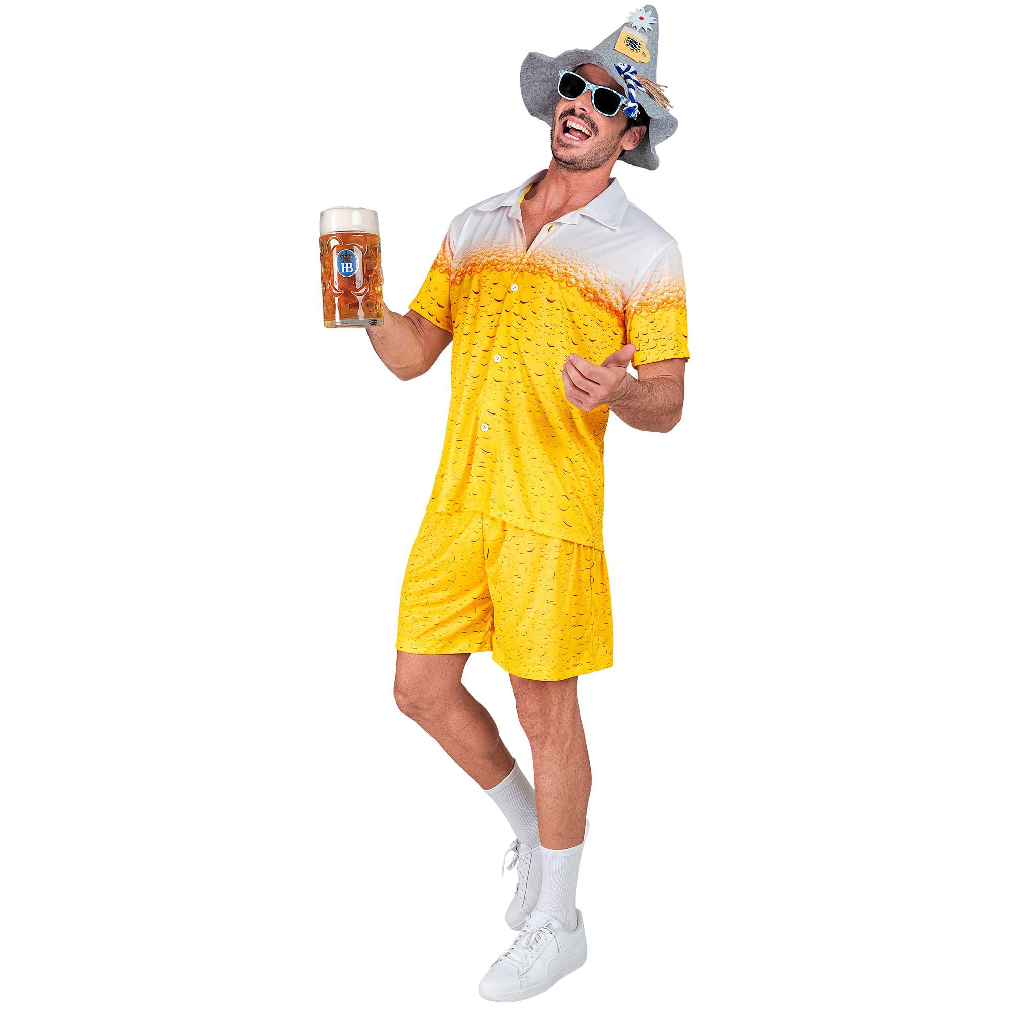 W WIDMANN MILANO Party Fashion - Costume Party Fashion Beer Suit, Shirt and Shorts, Beer Festival, Bavaria, Beer Outfit, Festival