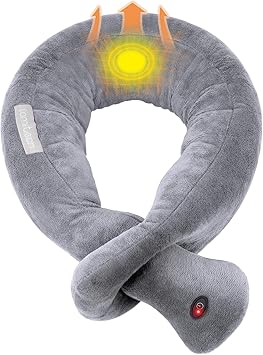 Lomitech Travel Heated Pillow Airplane Heated Neck Wrap Head Waist
