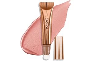 KYDA Blush Beauty Wand, Shimmer Face Blush with Cushion Applicator, Natural Pearl Finish, Silky Smooth Creamy Formula, Lightweight Blendable Blush Rouge Stick, by Ownest Beauty-Pearl Pink