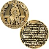 St. Peregrine Cancer Coin - Pocket Token Deluxe Bronze/Challenge Coin
