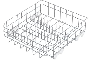 POOLKEY UPGRADED W10728159 W10525646 Dishwasher Lower Rack Replacement Compatible with Whirlpool Dishwasher Rack, Replace W10315890 W10078180 Kitchenaid Kenmore Elite Dishwasher Bottom Rack & WP3376961 wheels
