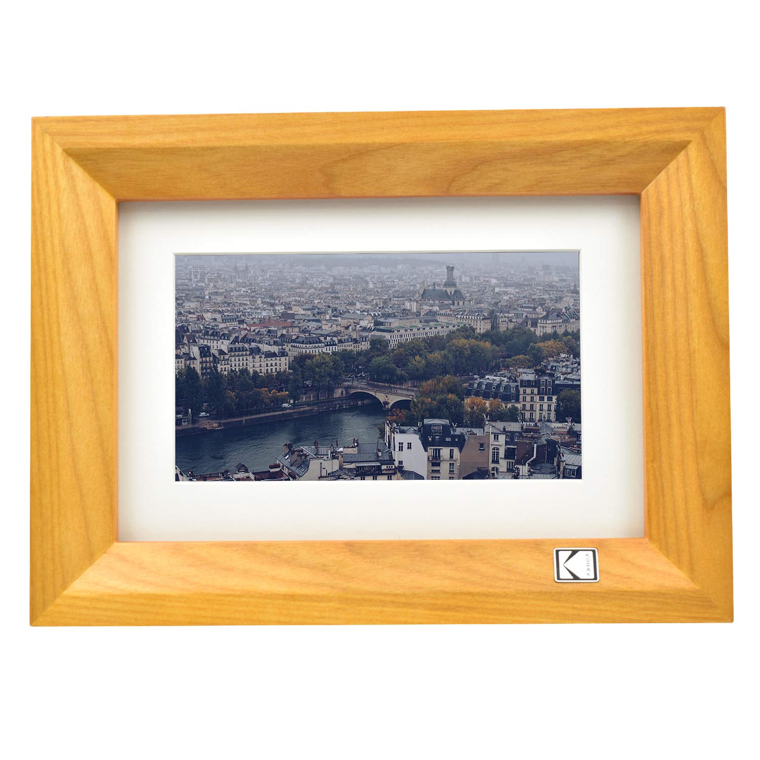 KODAK High Resolution 1024 x 600 7"" Digital Photo Frame - Burlywood", Black