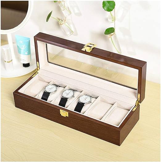 Caja de reloj caja de almacenamiento de relojes ca 6 Slots Watch Box