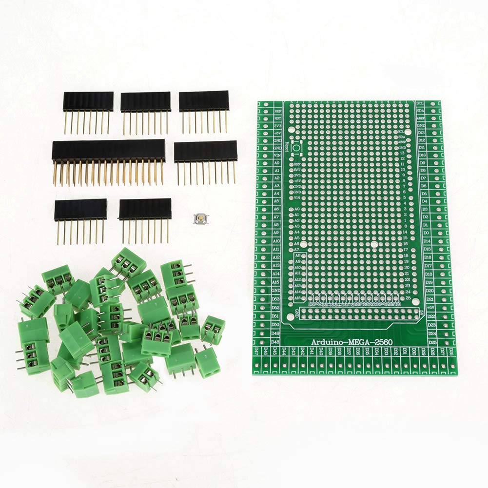 Tyenaza Terminal Board Kit, 3.5mm Pitch Block Shield Board Set Blocks Module Prototype Screw for 26-16Awg Wire Range Shield Board Kit