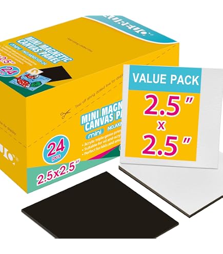 60 Pcs Magnetic Canvas Panel Mini Canvas Boards For Jamaica