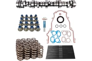 WANGSHENG E1840P Sloppy Stage 2 Camshaft Kit for GM/Chevy 4.8L 5.3L 5.7L 6.0L 6.2L LS LS1 LS2 LQ4 LQ9 Engine, (Includes Cam, Springs, 7.400" Pushrods, Seals & Gaskets)
