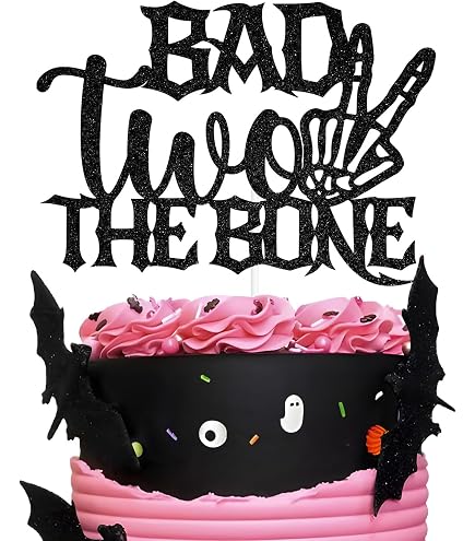 Bad 2 The Bone Cake Topper — Edgy Birthday Decor For Rock & Roll, 80s & 90s Theme Parties - View #5