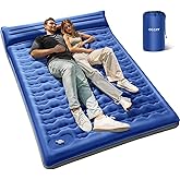 OGERY Sleeping Pad for Camping, 6" Extra-Thick Reinforced Camping Sleeping Pad with Pillows & Built-in Foot Pump, Ultralight Self Inflating Air Mattress Mat for Tent Hiking Essentials Gear