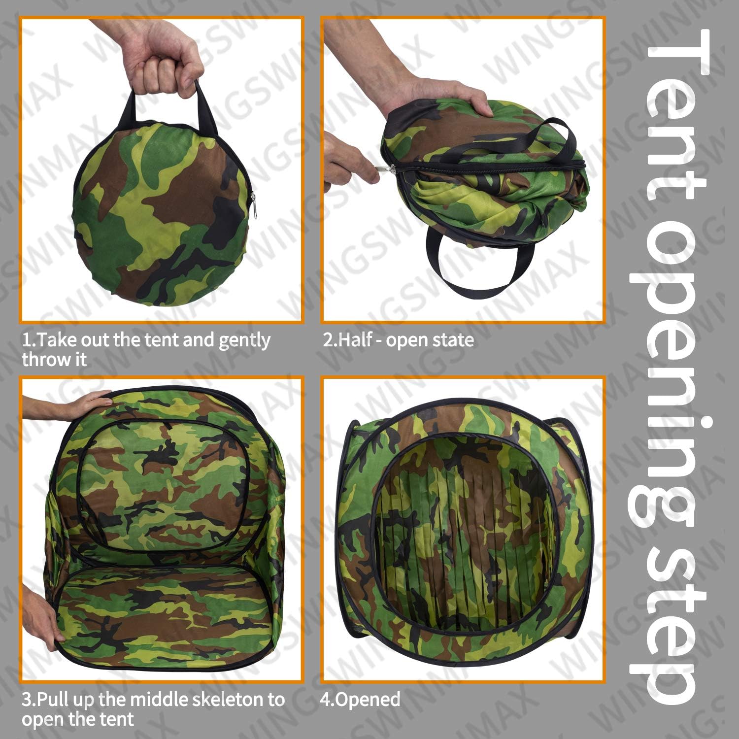 wingswinmax Foldable Airsoft Target Tent Trap Slingshot BB Trap Net Auto Pop-up Shooting Target Tent BB Target Holder Case : Sports & Outdoors