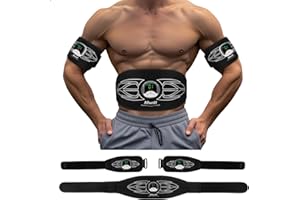ALLWOLF Ab Stimulator Muscle Toner，Abs Muscle Stimulator Abdominal Toning Fitness Belt for Men and Women Black