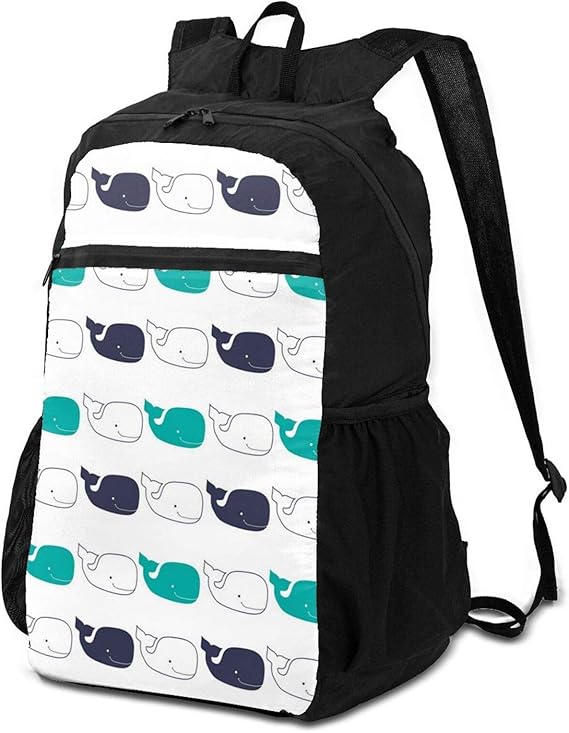 Amazon Co Jp 折畳みバッグ リュック クジラ 萌え かわいい アウトドア ディーバッグ バックパック ナップサック 携帯用 軽量 防水 スポーツバッグ コンパクト メンズ レディース ジム 子供 旅行 登山 大容量 スポーツ プリント シューズ バッグ