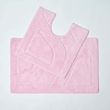 Homescapes 2 Teiliges Badvorleger Set Badteppich 50 X 80 Cm Und Wc Vorleger 50 X 55 Cm Rosa Badematten Set Aus 100 Baumwolle In Hotel Qualitat Amazon De Kuche Haushalt