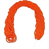 Czech 11/0 Glass Seed Beads - 12 String Hanks, Dark Orange Color (Dark Orange)