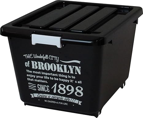 Amazon Co Jp 和泉化成 収納ケース ボックス ブラック 39 50 32cm ブルックリンボックス ショート 18 3232a ホーム キッチン
