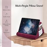 Mcbazel Tablet Pillow Stand for iPad Dark Wine Red Multi-Angle Cushion view 3