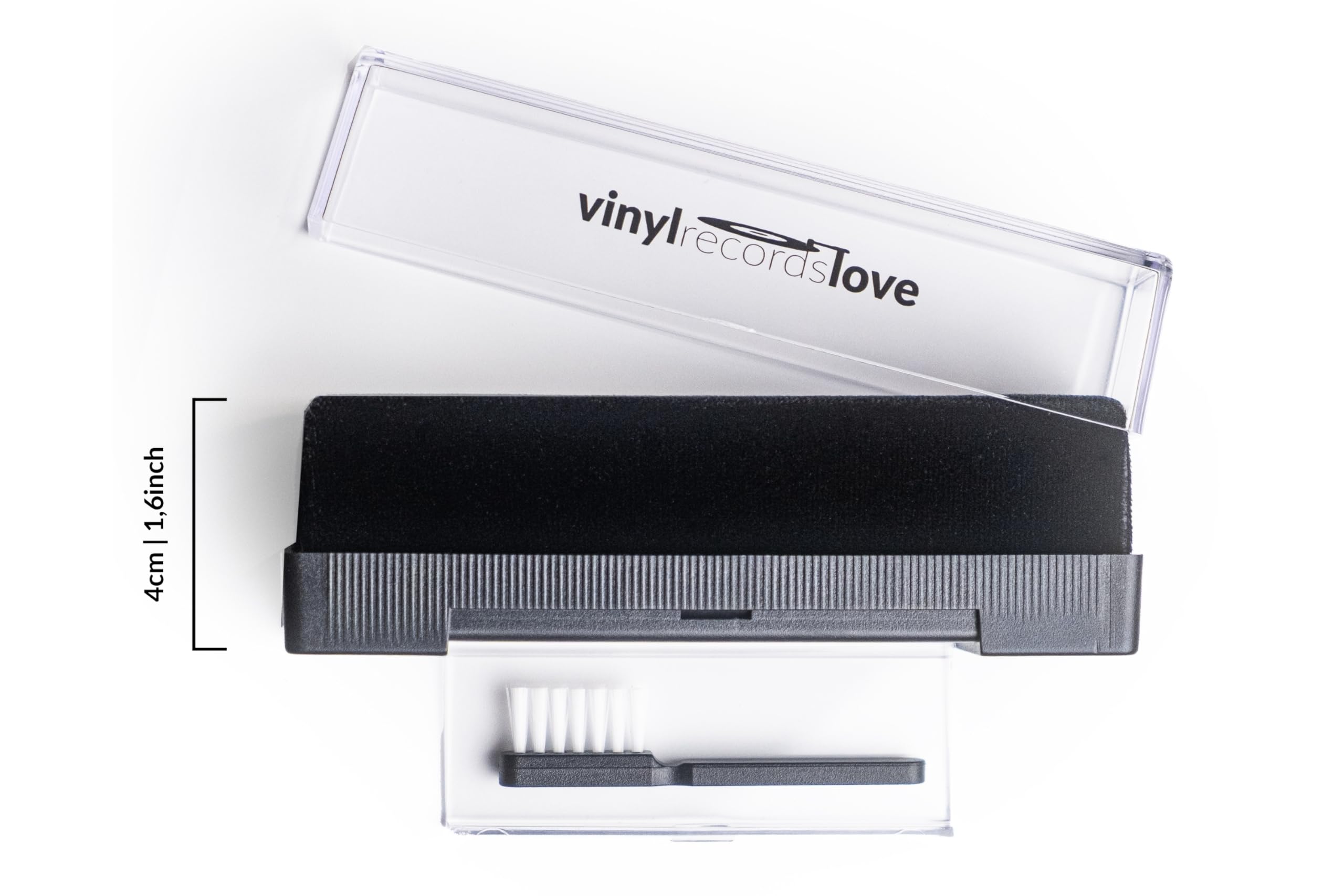 Schallplatten Reinigung | Schallplattenbürste Antistatisch aus Samt | Vinyl Cleaning Kit | Plattenbürste in Schwarz | Schallplattenreiniger | Schallplatten Bürste | Vinyl Bürste 4