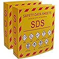 Yellow Safety (YS), 2-Pack, SDS Binder - 2024 Requirements, Heavy Duty 3 Inch, 3 Ring Safety Data Sheet SDS Binder