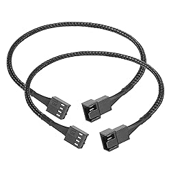 Pagaloce PWM 4 Pin Fan Extension Cable 2-Pack，12