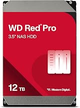 WD Red Pro 12TB NAS 3.5 inch Internal Hard Drive 7200 RPM SATA 6 Gb/s