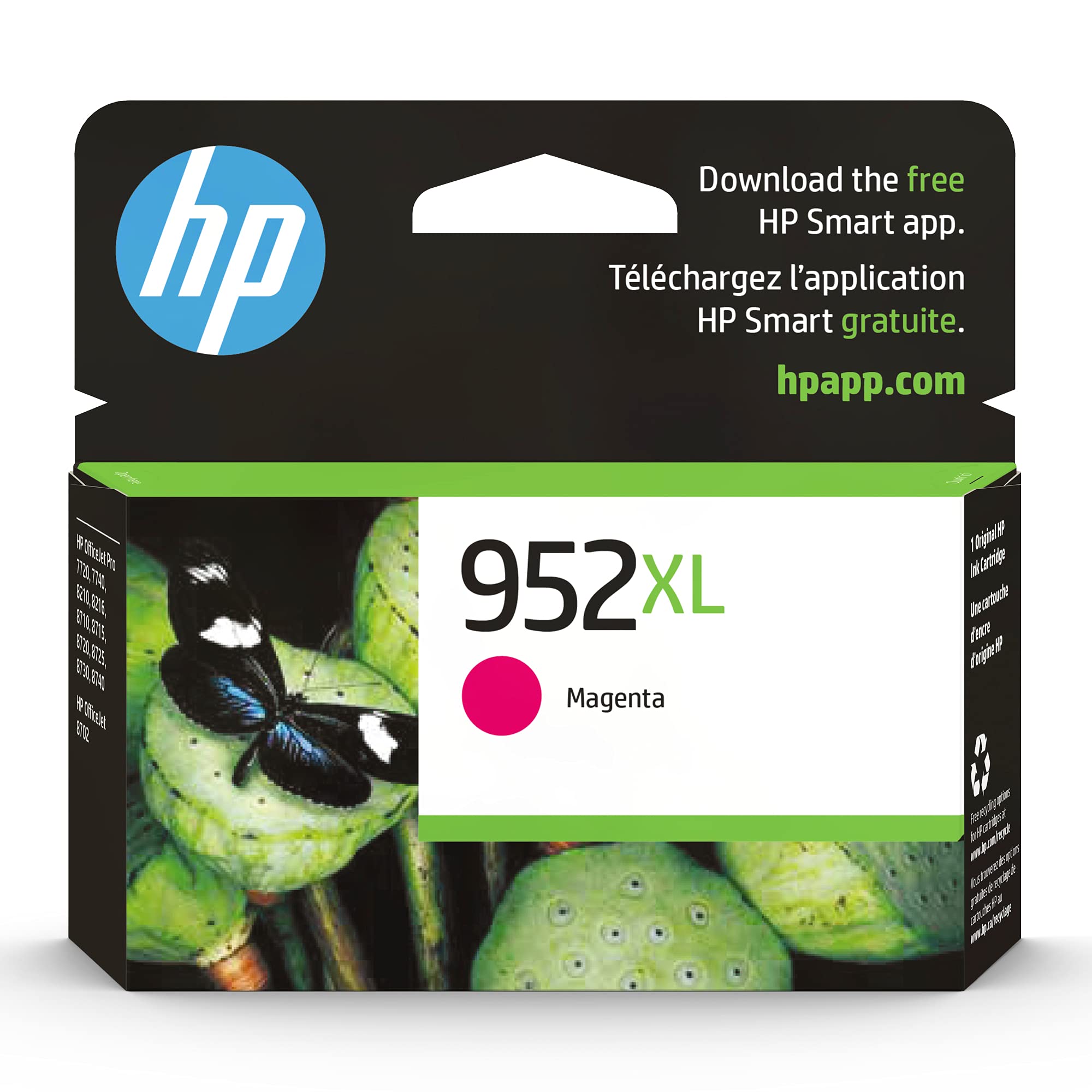 HP 952XL Magenta High-Yield Ink Cartridge | Works OfficeJet 8702, OfficeJet Pro 7720, 7740, 8210, 8710, 8720, 8730, 8740 Series | Eligible for Instant Ink | L0S64AN
