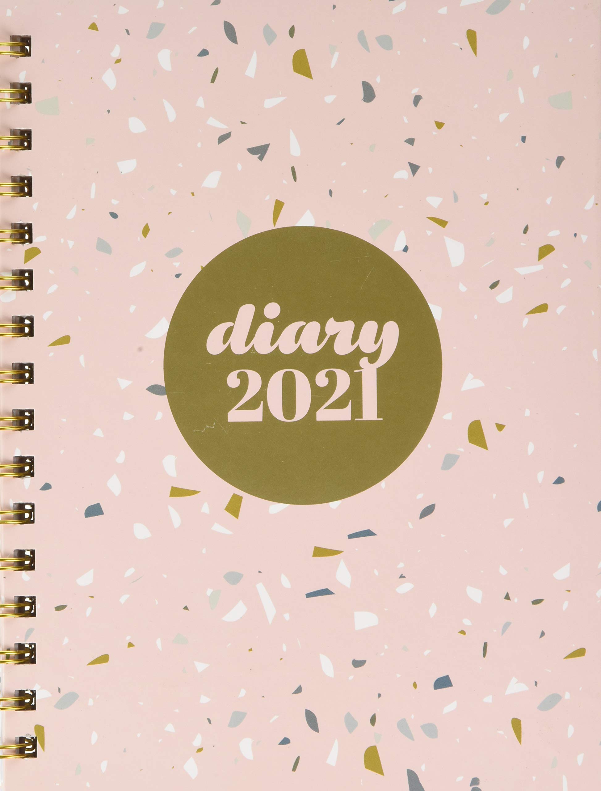 Collins Scandi A5 Week to View 2021 Diary - Terrazzo Pink