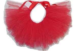 PAWPATU Handcrafted in USA Red Tulle Tutu for Extra Small Dogs