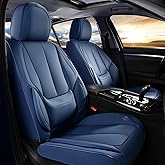 Coverado Seat Covers, Car Seat Covers Front Seats, Car Seat Cover, Car Seat Protector Waterproof, Car Seat Cushion Nappa Leather, Blue Seat Covers Carseat Cover Universal Fit for Most Cars