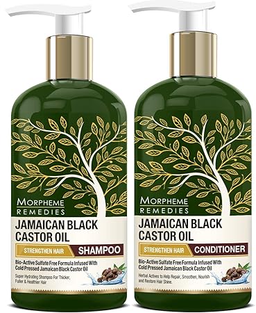 Morpheme Remedies Jamaican Black Castor Hair Oil Conditioner + Hair Shampoo (300ml Each)