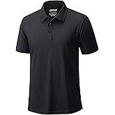 Cavva Men's Polo Shirts Golf Short Sleeve Dry Fit Moisture Wicking Performance Collared Polos Athletic Casual Work Shirt
